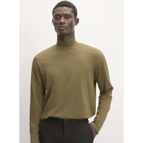 New Everlane Uniform Men Organic Cotton Long Sleeve Turtleneck Medium - Picture 12 of 12